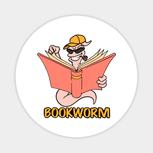 Book Worm RED Magnet